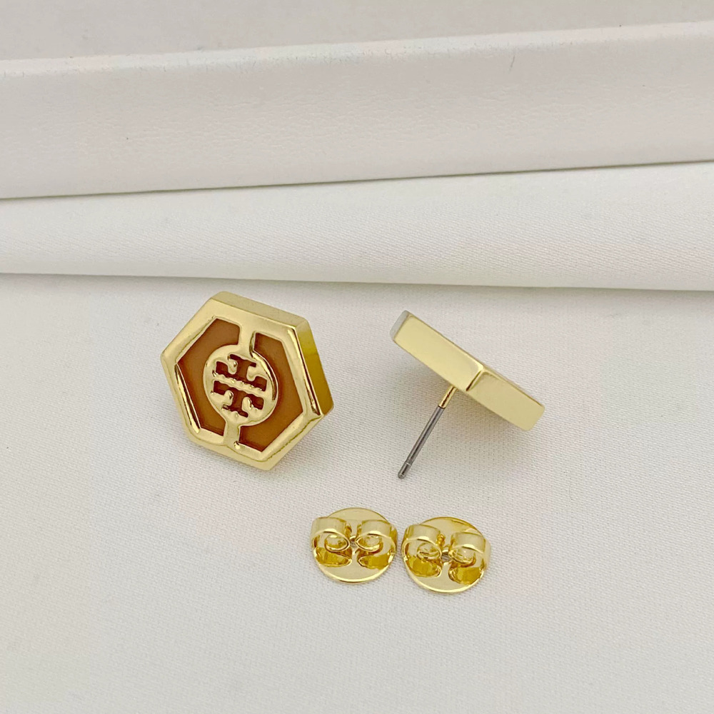 Tory Burch Inlaid Shell Hexagonal Studs - Picture 3 of 7